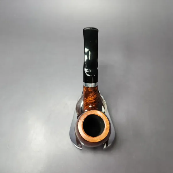 John Aylesbury 018 Smooth Bent Billiard w/ Silver Estate Briar Pipe, Unsmoked, 9mm - Image 9