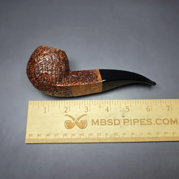 Ser Jacopo Maxima Sandblasted DIamond Shank Apple Estate Briar Pipe, Italian Estates - Image 9