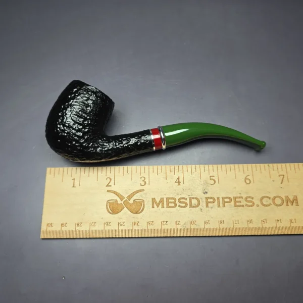 Savinelli 2025 Saint Nicholas 606 KS Rusticated Bent Billiard Briar Pipe, 6mm, New - Image 9