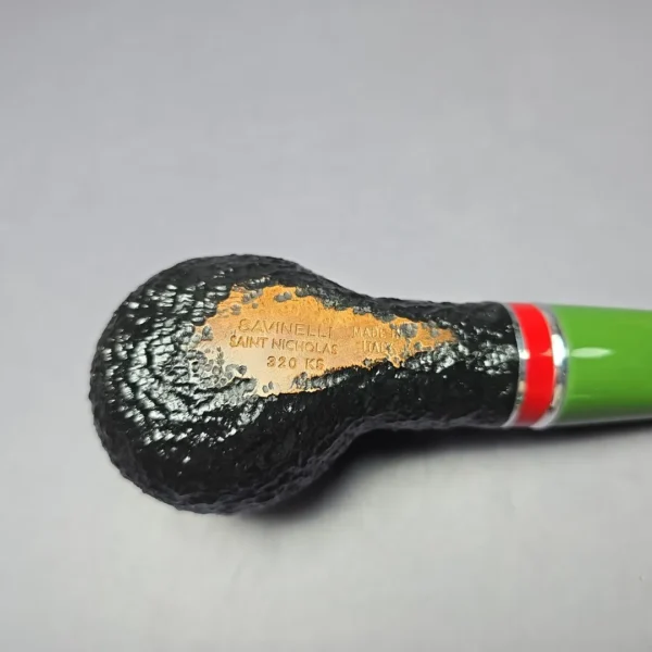 Savinelli 2025 Saint Nicholas 320 KS Rusticated Author Briar Pipe, 6mm, New - Image 9