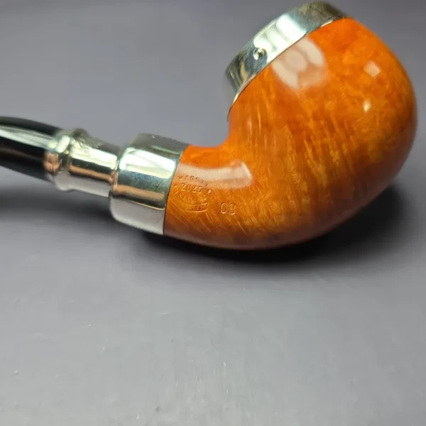 Peterson Natural Spigot w/ Silver Cap 03 Smooth Apple Briar Pipe, New - Image 9