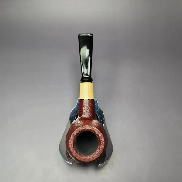 MBSD Briars by Piero Vitale Sandblasted Author w/ Olivewood Briar Pipe, New - Image 9