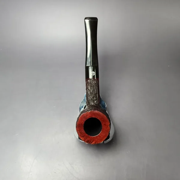 James Upshall Bark Group 5 Partially Rusticated Billiard Estate Briar Pipe, Unsmoked - Image 9