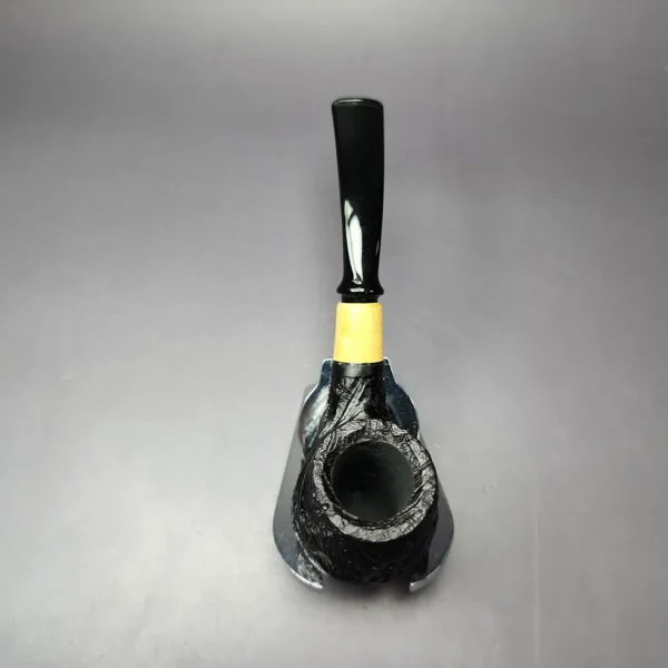 MBSD Briars by Piero Vitale Sandblasted Brandy w/ Olivewood Briar Pipe, New - Image 9