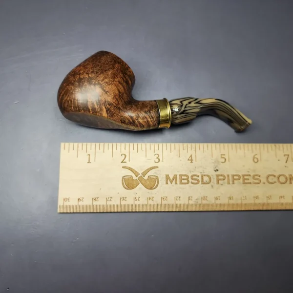 JM Boswell 2024 Smooth Apple w/ Shell Casing Estate Briar Pipe, American Estates - Image 9