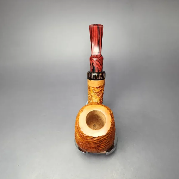 Volkan Phoenix Grade Sandblasted Brandy w/ Cumberland Estate Briar Pipe, Unsmoked - Image 9