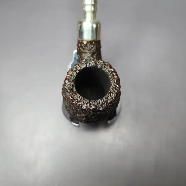 Ferndown Bark Bent Billiard w/ Silver Spigot Estate Briar Pipe, English Estates - Image 8