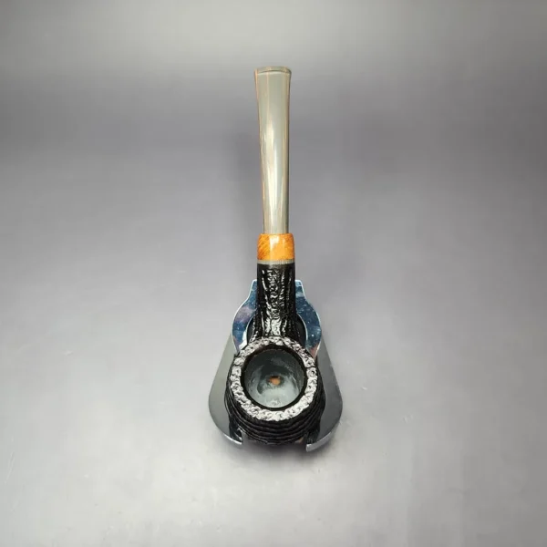 la Biota "Economica" Rusticated Bent Billiard Handmade Briar Pipe, New - Image 9
