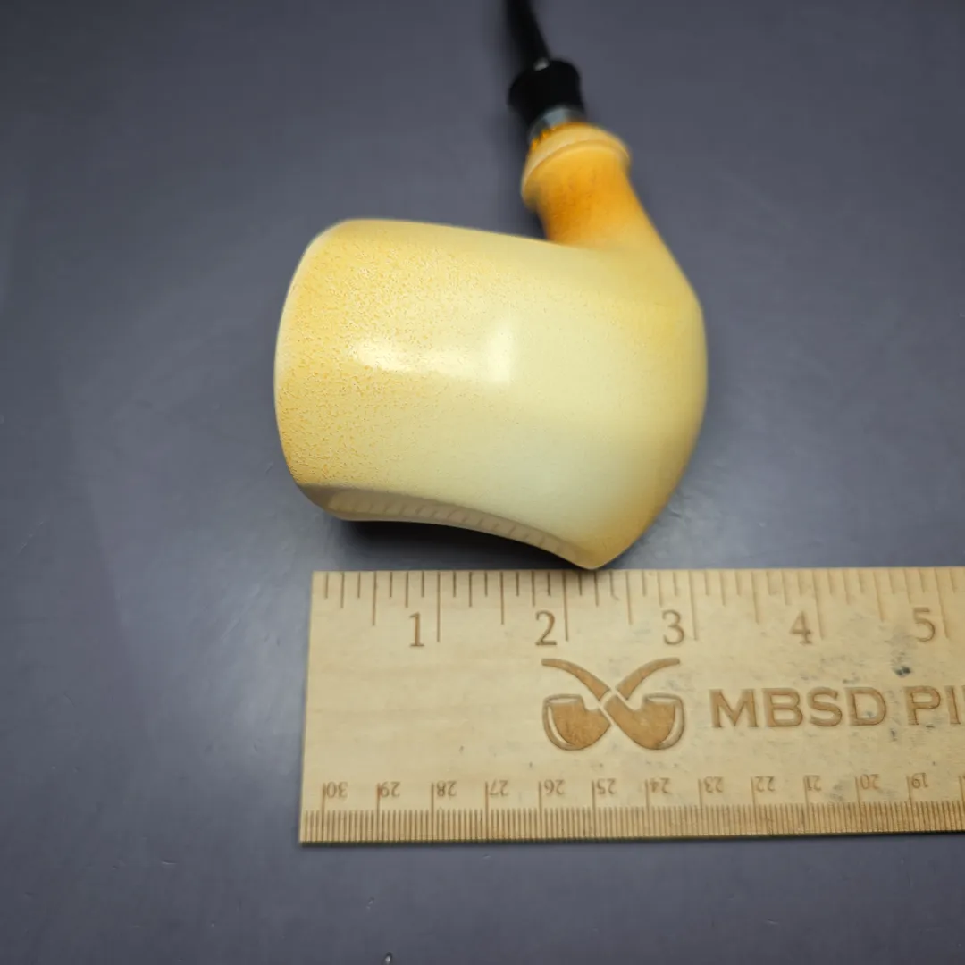 IMP Magnum Smooth Freehand w/ Silver Estate Block Meerschaum Pipe - Image 9