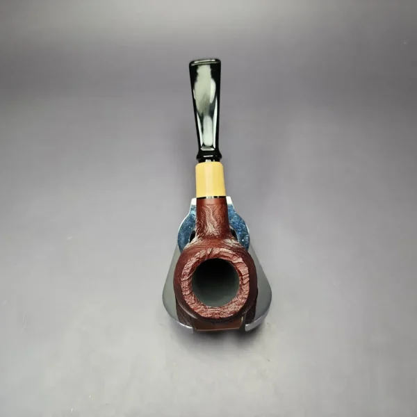 MBSD Briars by Piero Vitale Sandblasted Author w/ Boxwood Briar Pipe, New - Image 9