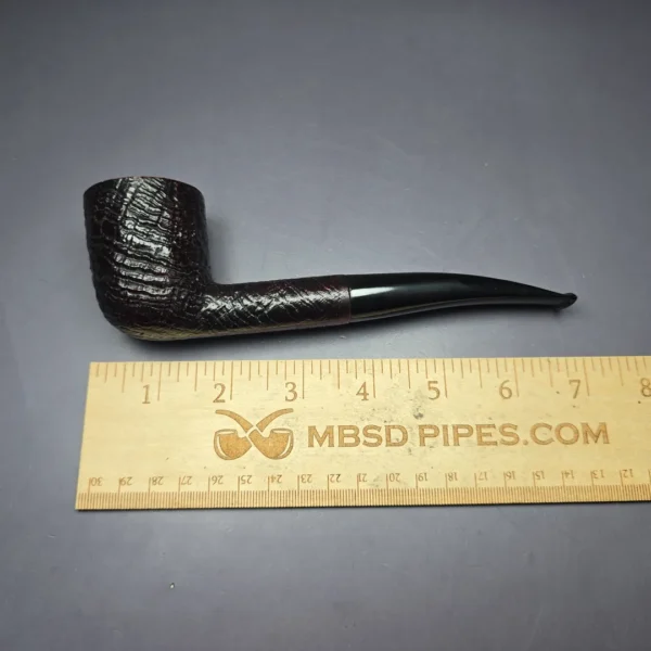 Ashton 1989 Pebble Grain XXX Sandblasted Billiard Estate Briar Pipe, English Estates - Image 9
