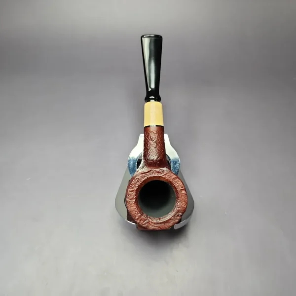 MBSD Briars by Piero Vitale Red Sandblasted Billiard w/ Boxwood Briar Pipe, New - Image 9