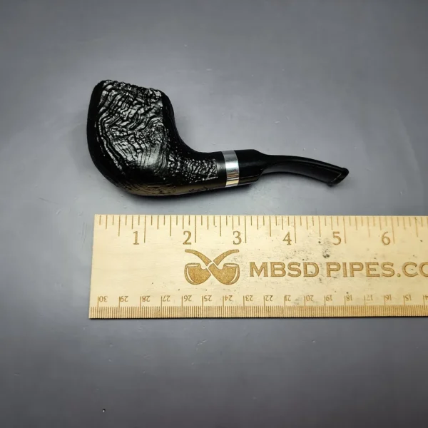 Morgan BlackJack 31 Sandblasted Panel Horn Briar Pipe, New - Image 9