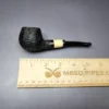 MBSD Briars by Piero Vitale Black Rusticated Author w/ Boxwood Briar Pipe, New - Image 9