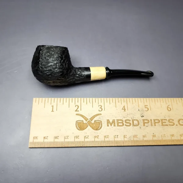 MBSD Briars by Piero Vitale Sandblasted Brandy w/ Boxwood Briar Pipe, New - Image 9
