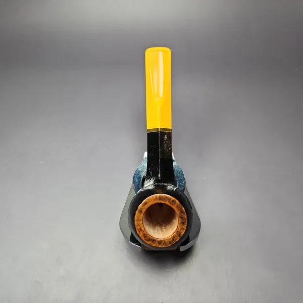 Mina Pipes Sandblasted Bulldog w/ Brass Estate Briar Pipe, Unsmoked - Image 9
