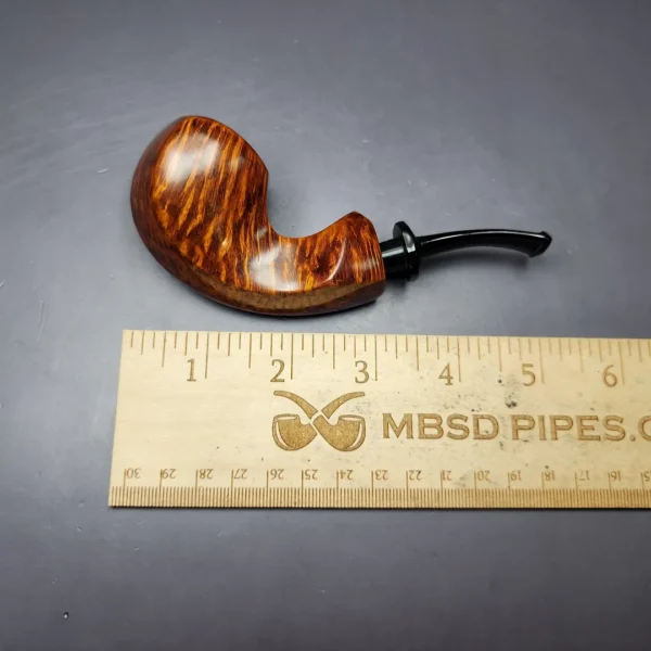 Mina Pipes Smooth Asymmetrical Blowfish Estate Briar Pipe, Unsmoked - Image 9