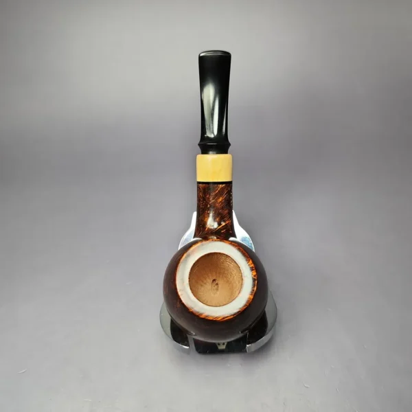 Mina Pipes Smooth Apple w/ Boxwood Estate Briar Pipe, Unsmoked - Image 9