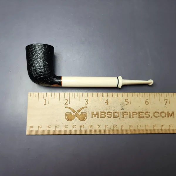 Sean Reum Sandblasted Dublin w/ Ivorite Handmade Briar Pipe, New - Image 9