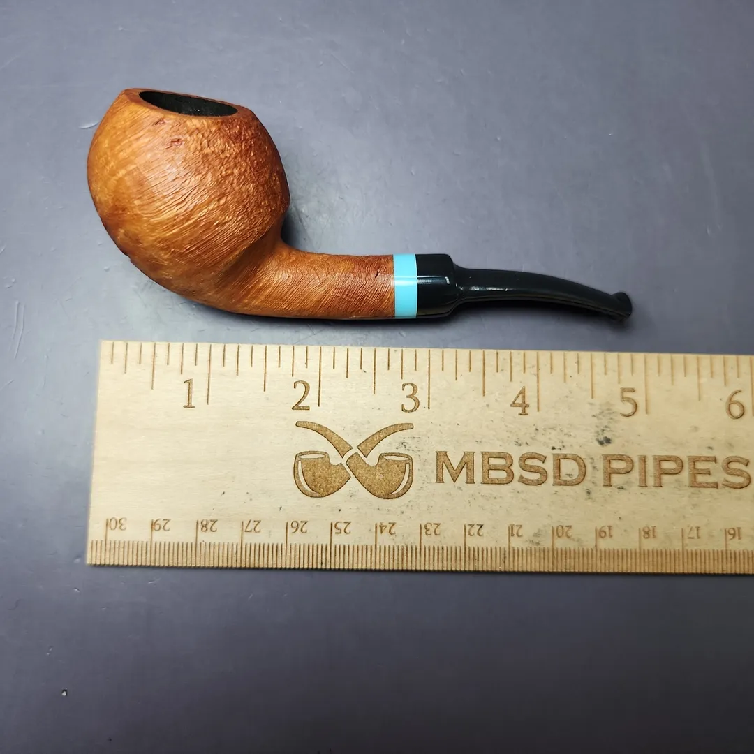 Reum Pipes Tan Sandblasted Apple w/ Resin Briar Pipe, Unsmoked - Image 9