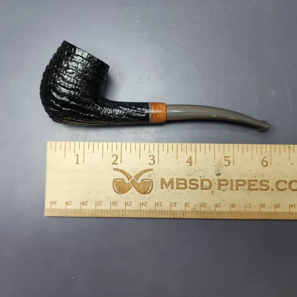 la Biota "Economica" Rusticated Bent Billiard Handmade Briar Pipe, New - Image 9