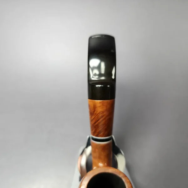Brebbia Triade Smooth Bent Billiard Estate Briar Pipe, Italian Estates, 9mm - Image 9