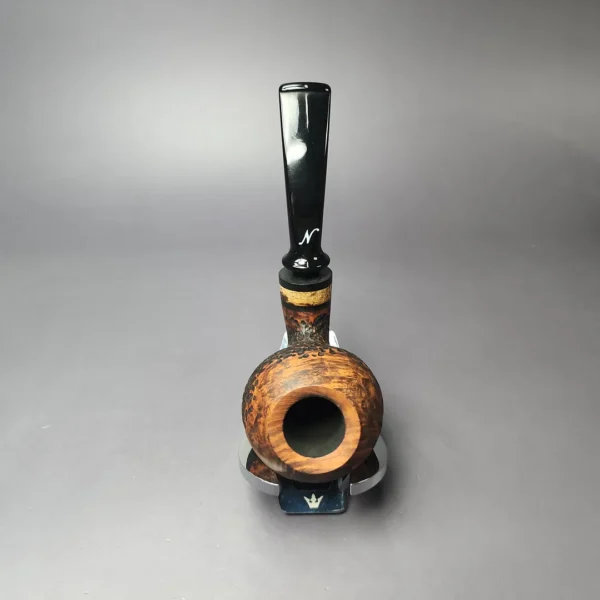Nording Nosewarmer Partially Rusticated Apple Estate Briar Pipe, Unsmoked - Image 9