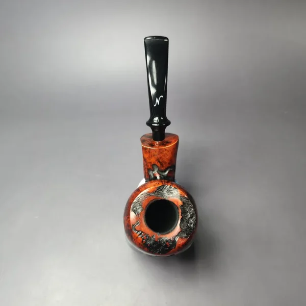 Nording Abstract Partially Rusticated Freehand Estate Briar Pipe, Unsmoked - Image 9