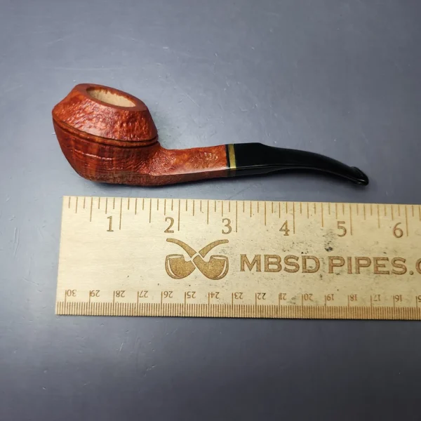 Mina Pipes Sandblasted Bent Bulldog Estate Briar Pipe, Unsmoked - Image 9
