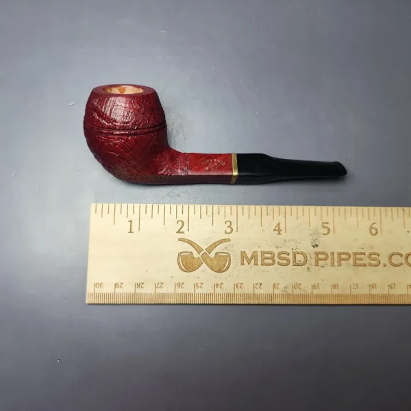 Mina Pipes Sandblasted Bulldog w/ Brass Estate Briar Pipe, Unsmoked - Image 9