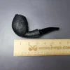 Peter Toth Black Sandblasted Egg w/ Plateaux Handmade Briar Pipe, New - Image 9