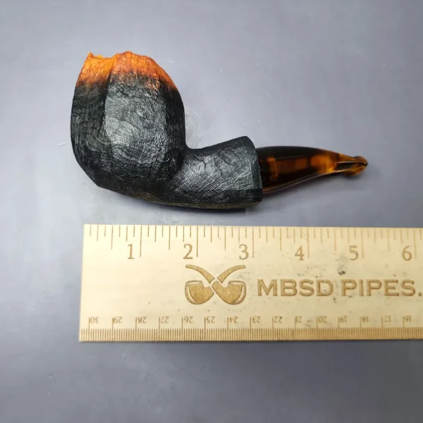 Peter Toth Flame-blast Faceted Freehand Handmade Briar Pipe, New - Image 9