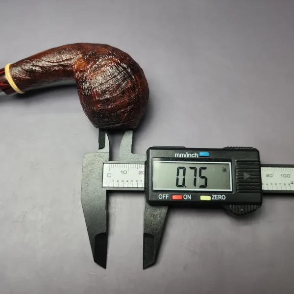 Nathan Armentrout Contrast Sandblasted Apple w/ Boxwood Handmade Briar Pipe, New - Image 10