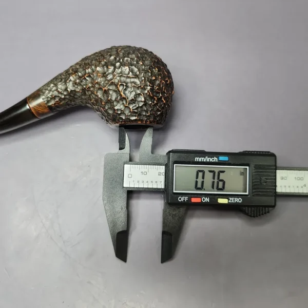 Sam Learned 2001 Crescent Grade Rusticated Hawkbill Estate Briar Pipe, American Estates - Image 10