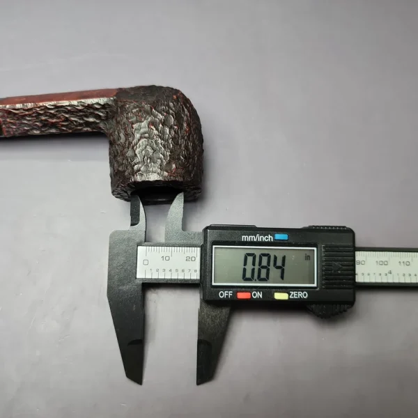 James Upshall Bark Group 6 Rusticated Diamond Shank Estate Briar Pipe, Unsmoked - Image 10