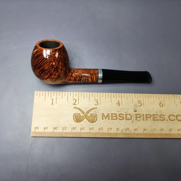John Aylesbury 419 Smooth Apple w/ Silver Estate Briar Pipe, Unsmoked, 9mm - Image 10
