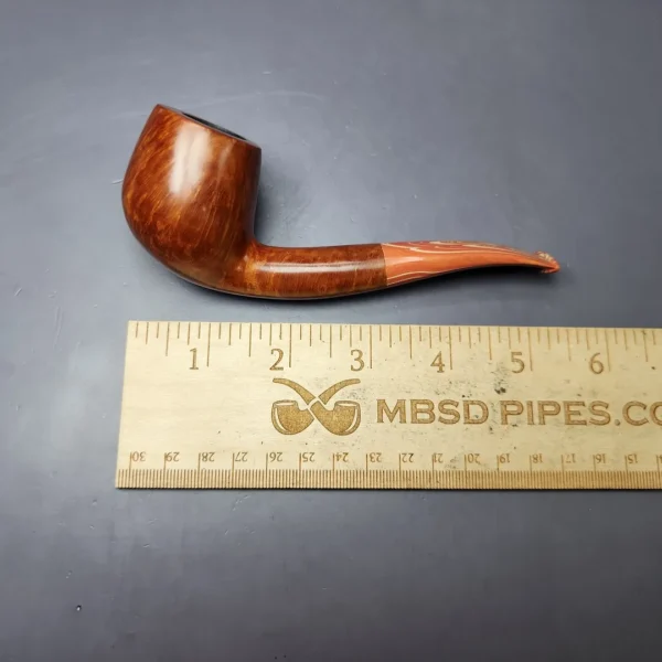 Ian Barnes Smooth Bent Billiard Estate Briar Pipe, Unsmoked - Image 10