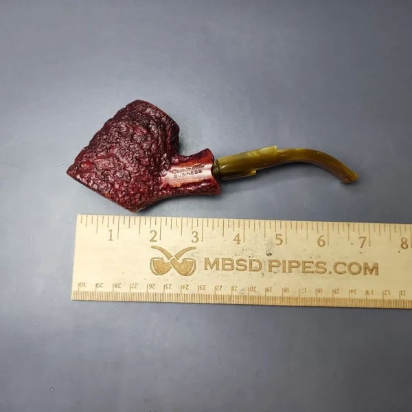 Caminetto Business XL Rusticated Cherrywood Estate Briar Pipe, Italian Estates - Image 10
