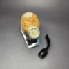 MBSD Meerschaum Silver Rustic Apple Reverse Calabash Block Meerschaum Pipe, New - Image 10