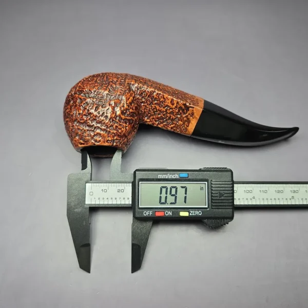 Ser Jacopo Maxima Sandblasted DIamond Shank Apple Estate Briar Pipe, Italian Estates - Image 10