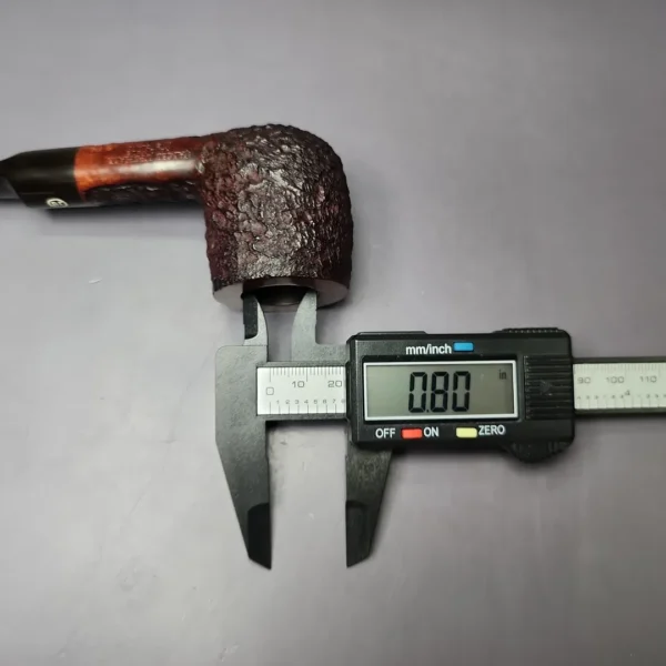 James Upshall Bark Group 5 Partially Rusticated Billiard Estate Briar Pipe, Unsmoked - Image 10