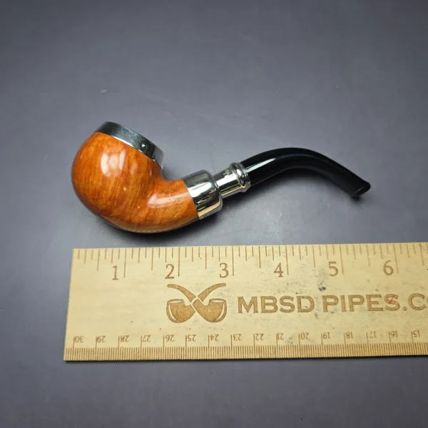 Peterson Natural Spigot w/ Silver Cap 03 Smooth Apple Briar Pipe, New - Image 10