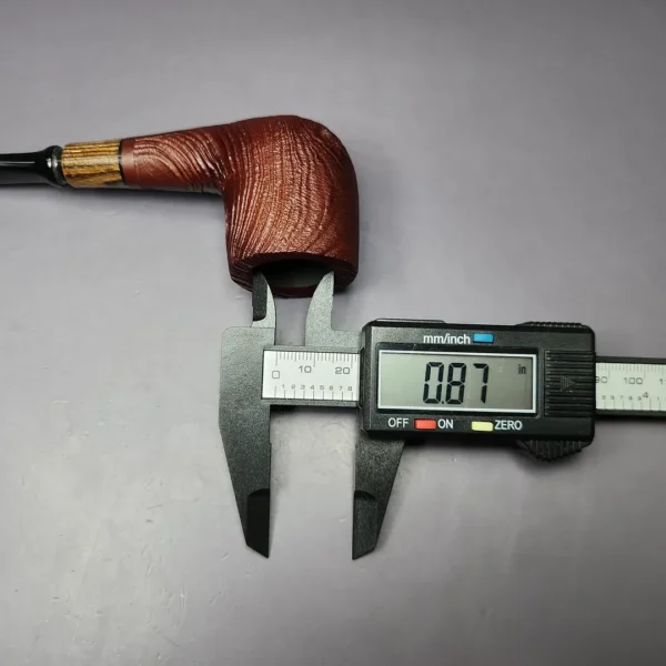MBSD Briars by Piero Vitale Sandblasted Billiard w/ Zebrawood Briar Pipe, New - Image 10