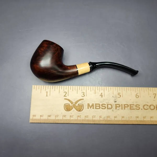 MBSD Briars by Piero Vitale Smooth Brandy w/ Olivewood Briar Pipe, New - Image 10
