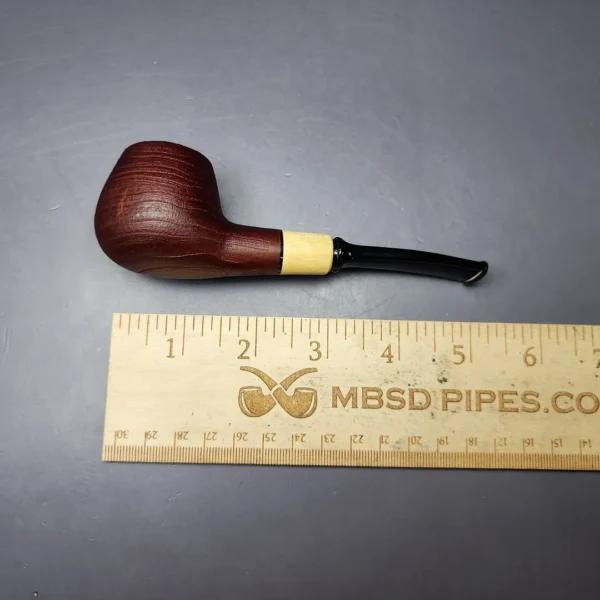 MBSD Briars by Piero Vitale Sandblasted Author w/ Olivewood Briar Pipe, New - Image 10