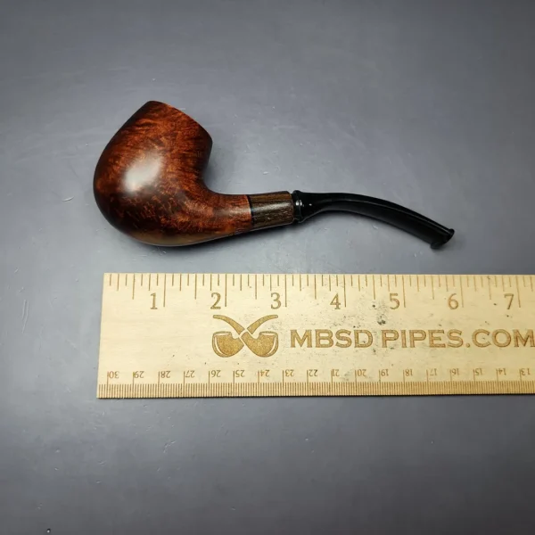 MBSD Briars by Piero Vitale Smooth Brandy w/ Zebrawood Briar Pipe, New - Image 10