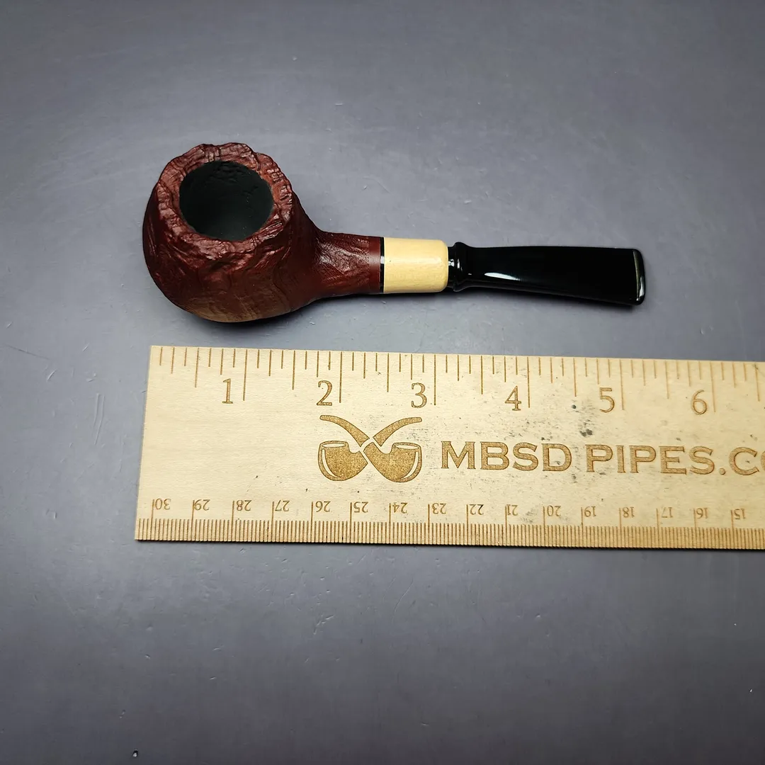 MBSD Briars by Piero Vitale Vintage Sandblasted Author w/ Boxwood Briar Pipe, New - Image 10