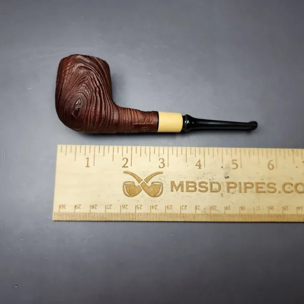 MBSD Briars by Piero Vitale Vintage Sandblasted Billiard w/ Boxwood Briar Pipe, New - Image 10