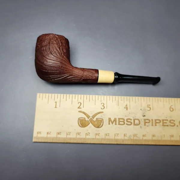 MBSD Briars by Piero Vitale Sandblasted Billiard w/ Olivewood Briar Pipe, New - Image 10