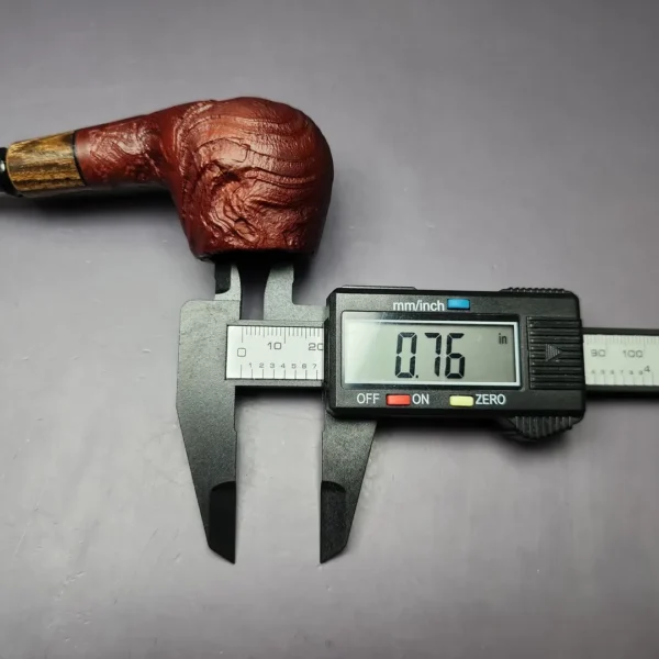 MBSD Briars by Piero Vitale Vintage Sandblasted Author w/ Zebrawood Briar Pipe, New - Image 10